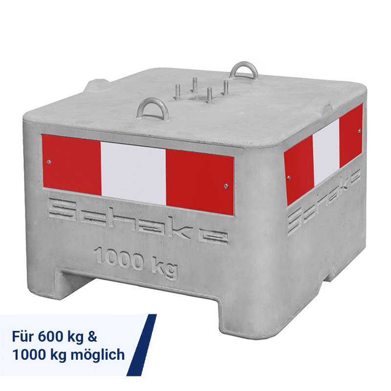 Warnschildzeichen für Beton-Aufstellvorrichtungen von Schake