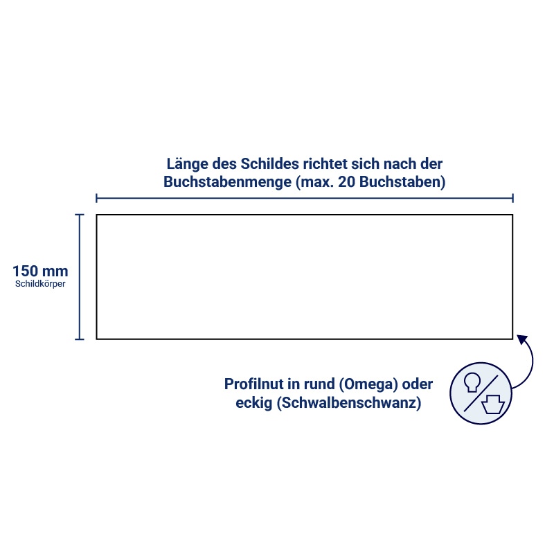 Straßennamenschild Weiß Lackfolie zweiseitig mit schwarzem Text Profil Eckig / Rund 150 mm – Bild 5