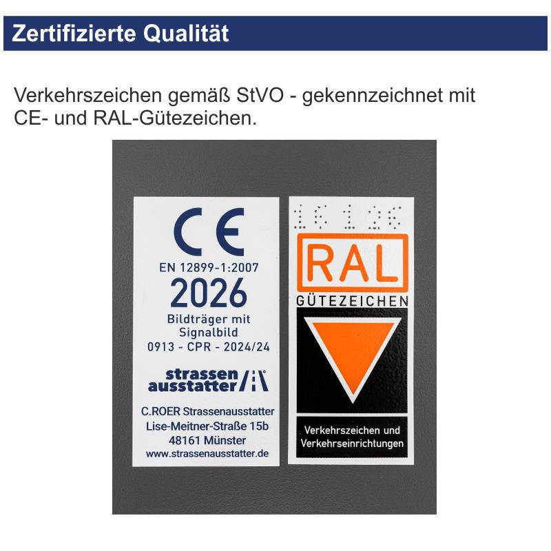 Verkehrszeichen 314-20 Parken Ende (Aufstellung rechts) oder Anfang (Aufstellung links) – Bild 3