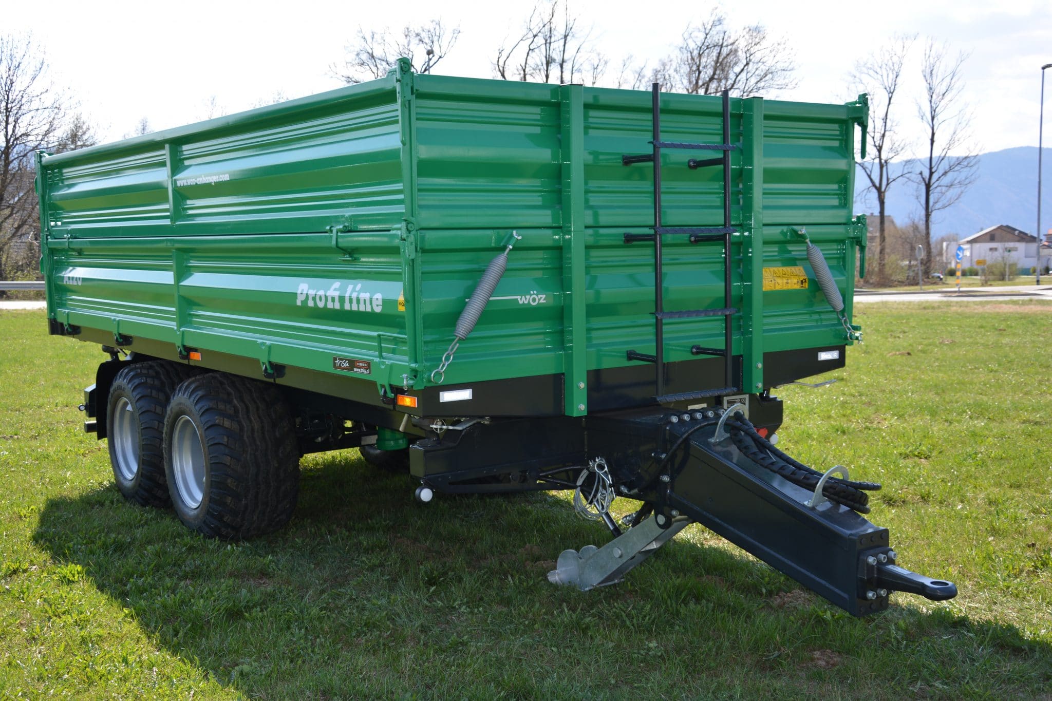 Traktoranhänger, WÖZ Anhänger, A130 oder A130L mit 13000 kg Gesamtgewicht, starker Tandem-Dreiseitenkipper, 3S-Kipper, diverse Modelle, Zweiachser, Kipper, Kippanhänger für Traktoren, diverse Ausführungen – Bild 5