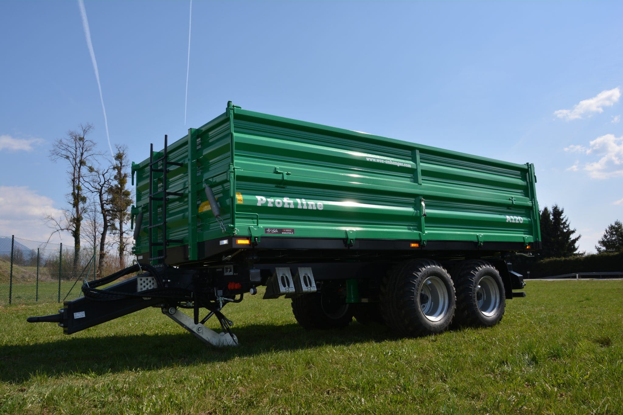 Traktoranhänger, WÖZ Anhänger, A130 oder A130L mit 13000 kg Gesamtgewicht, starker Tandem-Dreiseitenkipper, 3S-Kipper, diverse Modelle, Zweiachser, Kipper, Kippanhänger für Traktoren, diverse Ausführungen – Bild 7