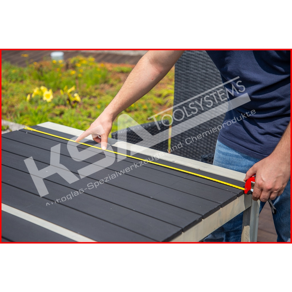 Bandmaß mit Feststeller,schwarz-rot, 3m – Bild 4