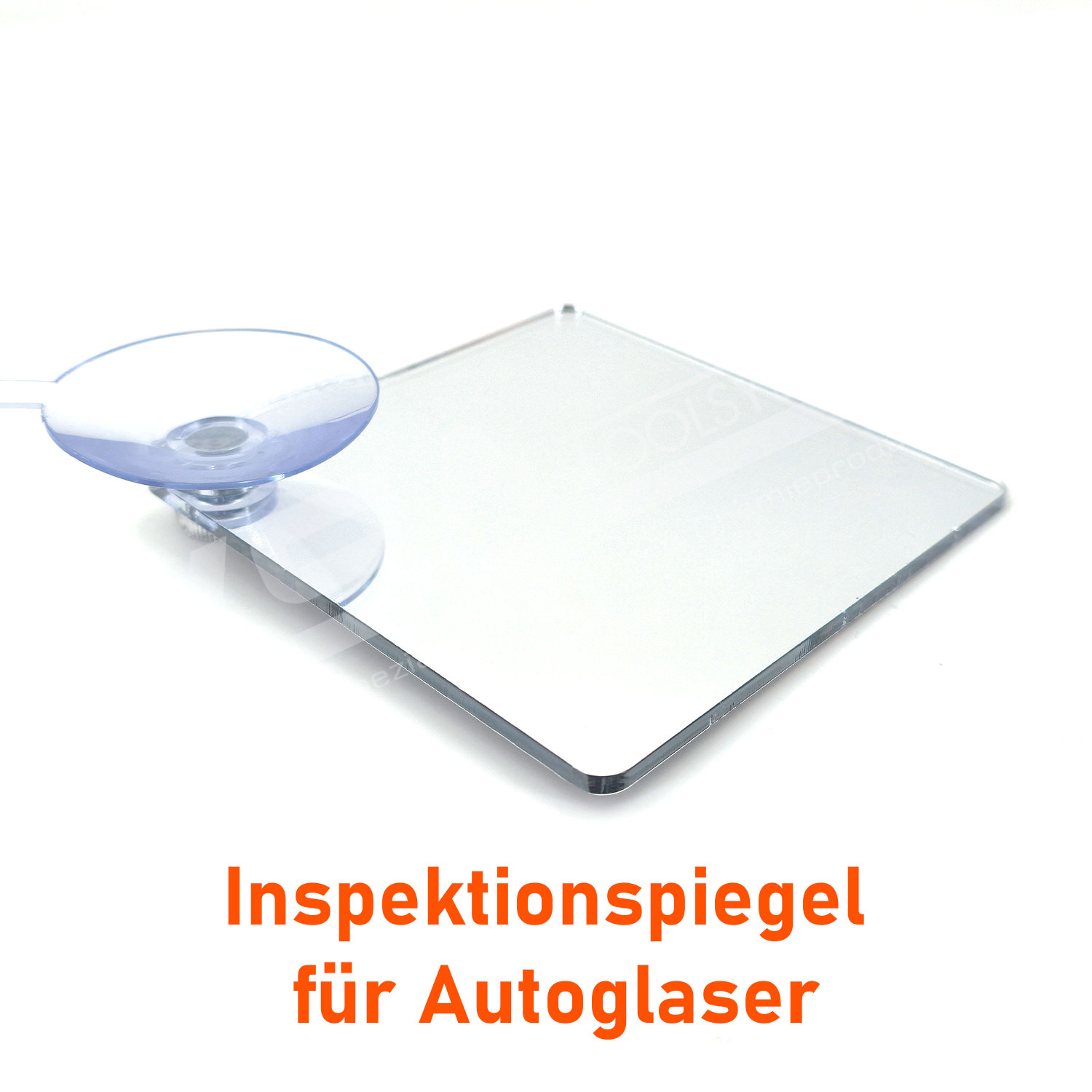 10×10 cm Inspektionsspiegel für Steinschlagreparatur– Kontrollspiegel mit Saugnapf & Abziehlasche, quadratisch – Bild 3