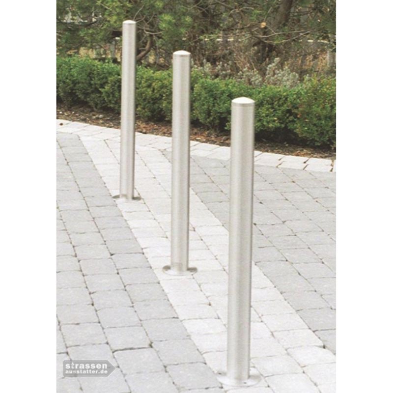 Edelstahlpfosten Ø 60, 76, 89 und 102 mm, ortsfest zum Einbetonieren oder Aufdübeln – Bild 3