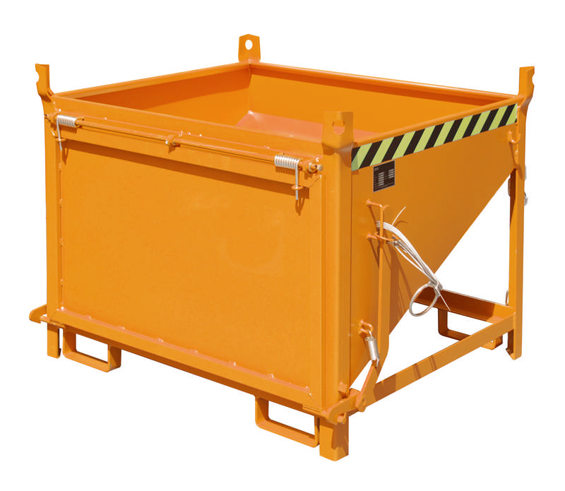 Silobehälter Typ SGK 50, stirnseitige Entleerung über Zugseil, 0,5m3 Fassungsvermögen