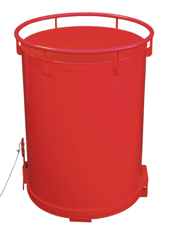 Rundbehälter Typ RB 450, 0,45m3, aus Stahl, mit Bodenentleerung per Seilzug, versch. Farben o. Feuerverzinkt – Bild 3