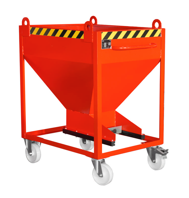 Silobehälter Typ SR-D 375, mit Schiebeverschluss, auf Rollen, 375 l Fassungsvermögen – Bild 3