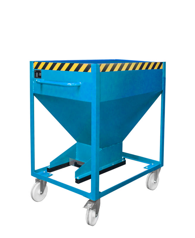 Silobehälter Typ SR-D 375, mit Schiebeverschluss, auf Rollen, 375 l Fassungsvermögen – Bild 4