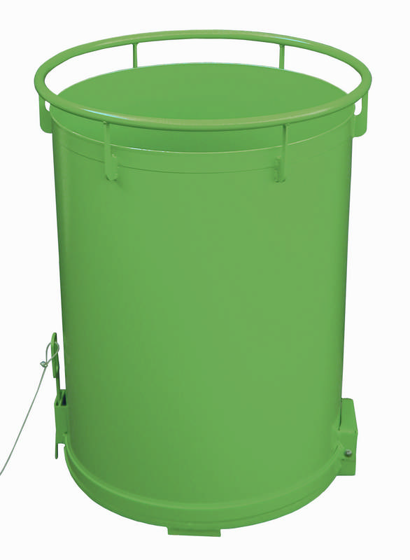 Rundbehälter Typ RB 450, 0,45m3, aus Stahl, mit Bodenentleerung per Seilzug, versch. Farben o. Feuerverzinkt – Bild 5