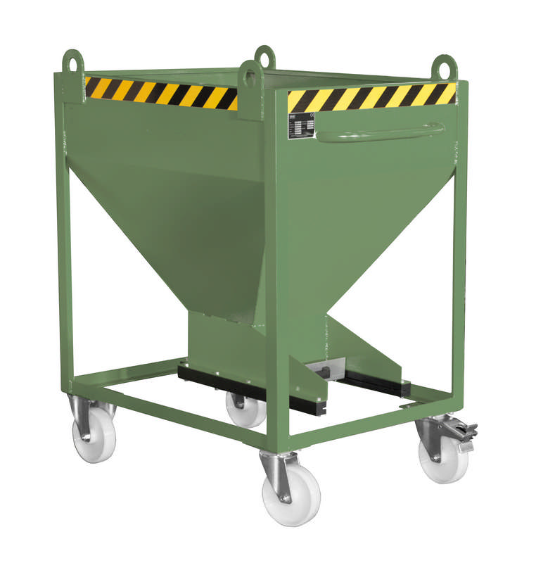 Silobehälter Typ SR-D 375, mit Schiebeverschluss, auf Rollen, 375 l Fassungsvermögen – Bild 5