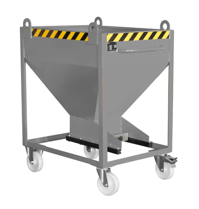 Silobehälter Typ SR-D 375, mit Schiebeverschluss, auf Rollen, 375 l Fassungsvermögen – Bild 6