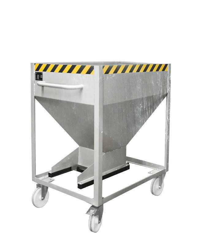 Silobehälter Typ SR-D 375, mit Schiebeverschluss, auf Rollen, 375 l Fassungsvermögen – Bild 7