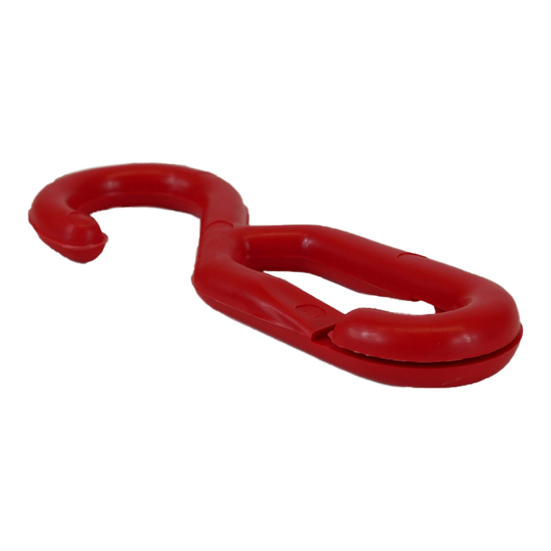 Hakenglied aus Kunststoff 8 mm für Absperrketten, rot, weiß, gelb oder schwarz – Bild 7
