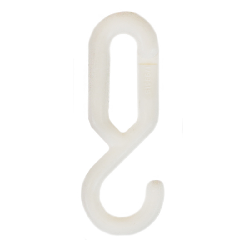 Hakenglied aus Kunststoff 8 mm für Absperrketten, rot, weiß, gelb oder schwarz – Bild 3