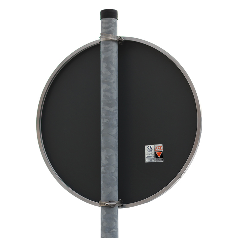 Klemmbandschelle aus Edelstahl für Randform- und Alformschilder, zweiteilig, 70 mm Breite – Bild 9