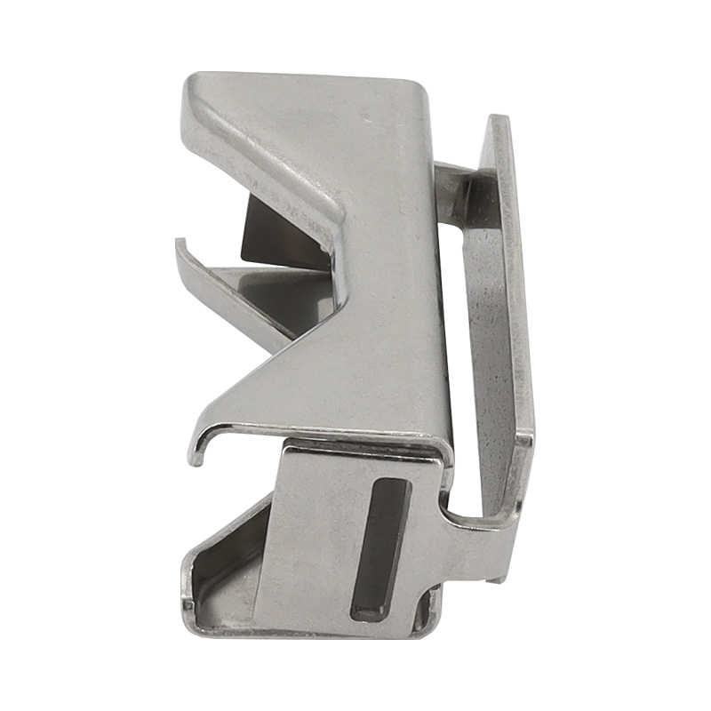 Klemmbandschelle aus Edelstahl für Randform- und Alformschilder, zweiteilig, 70 mm Breite – Bild 3