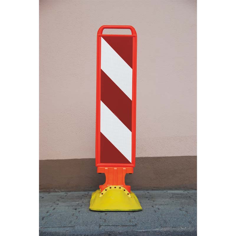 Leitboy Fußplatte L54 horizont, für alle Leitboys & Poller, 1000 x 280 mm, gelb & weiß – Bild 8