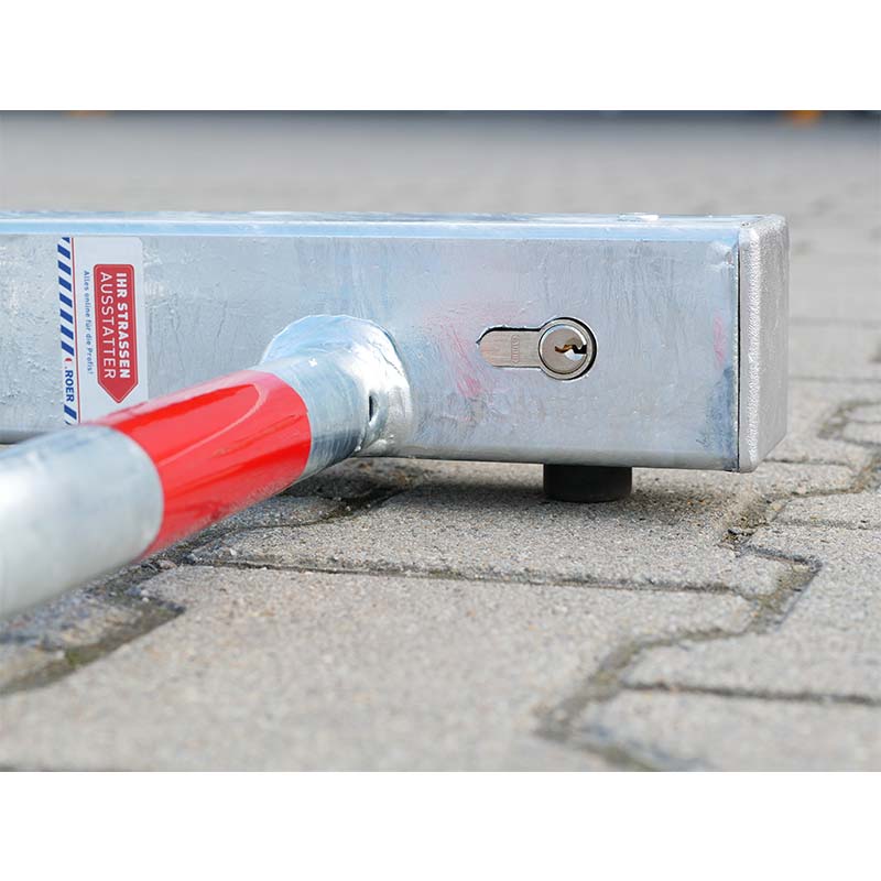 Parkplatzsperre umlegbar von Schake, Dreikant oder Profilzylinderschloss – Bild 8