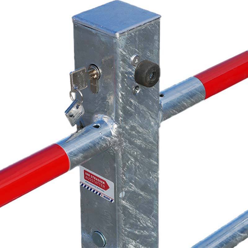 Parkplatzsperre umlegbar von Schake, Dreikant oder Profilzylinderschloss – Bild 5