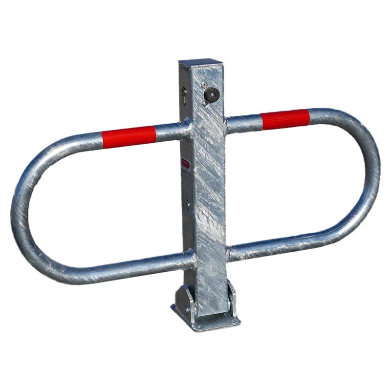 Parkplatzsperre umlegbar von Schake, Dreikant oder Profilzylinderschloss – Bild 4