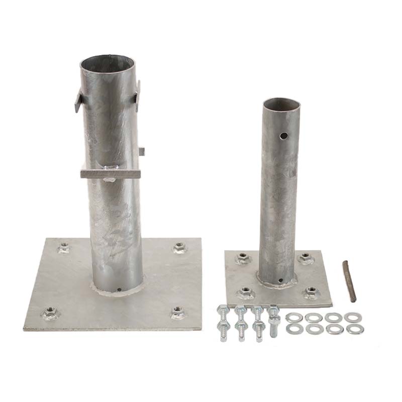 Satz Bodenhülsen für Wegeschranke mit Auflagestütze – Bild 3