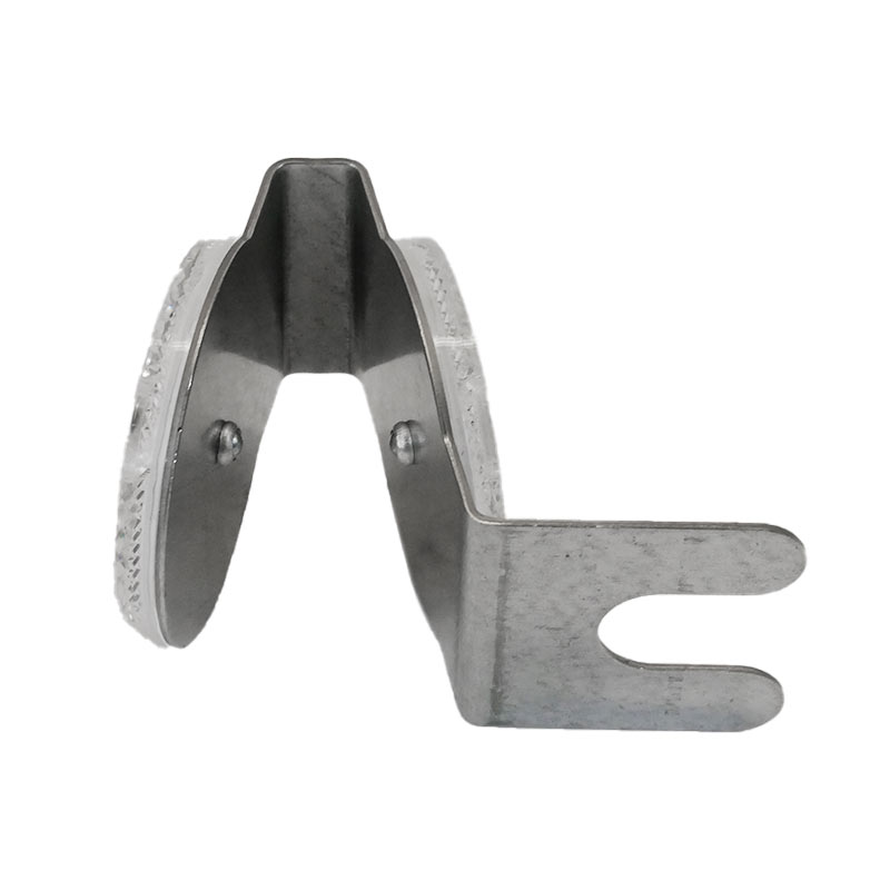 Schutzplanken-Reflektoren Ø 60 mm mit Metallhalterung, in Rot und Weiß, doppelseitig – Bild 4