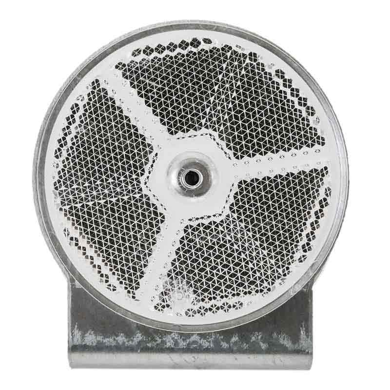 Schutzplanken-Reflektoren Ø 60 mm mit Metallhalterung, in Rot und Weiß, doppelseitig – Bild 6