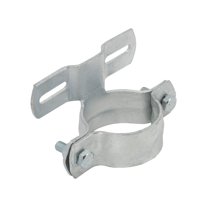 T-Rohrschelle aus Stahl Ø 48, 60 und 76 mm, Lochabstand 70 mm, ein- oder doppelseitig – Bild 2