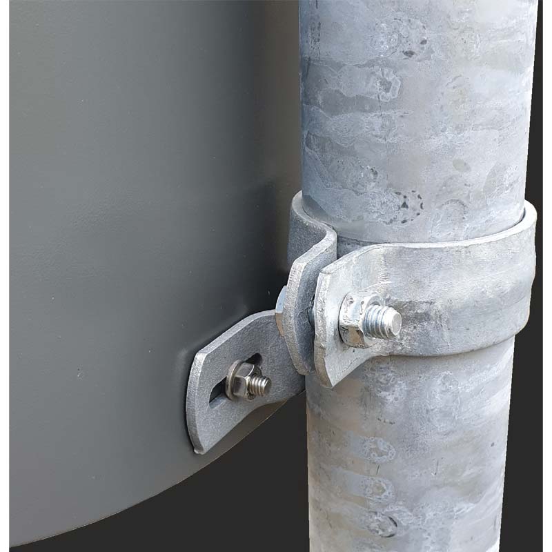 T-Rohrschelle aus Stahl Ø 48, 60 und 76 mm, Lochabstand 70 mm, ein- oder doppelseitig – Bild 4