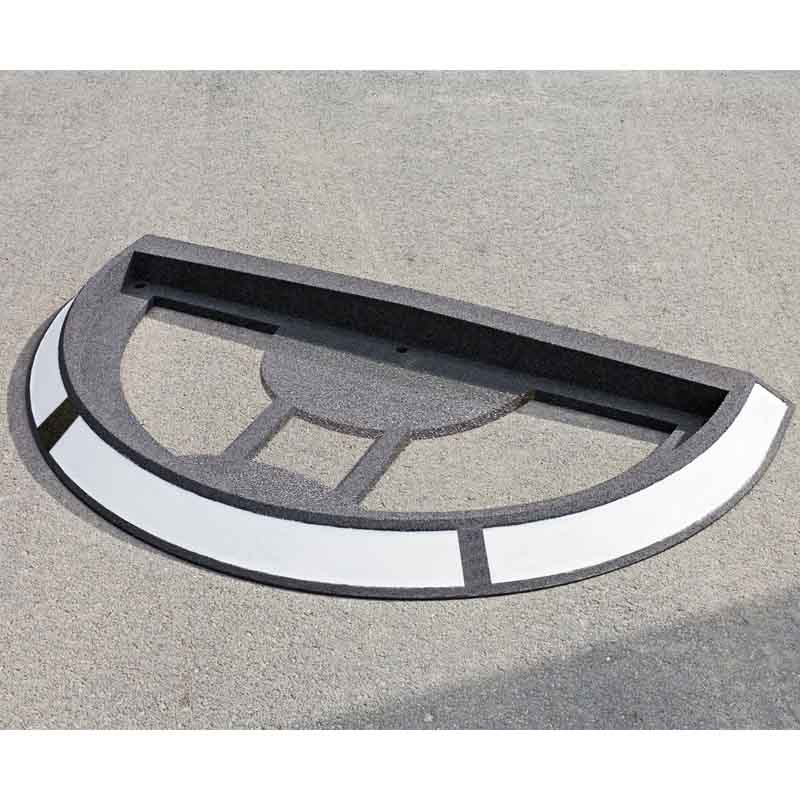 Verkehrsinsel Gamma aus Gummigranulat, 2 Innenteile mit Ø 60 mm Aussparung, 1 Außenring – Bild 5